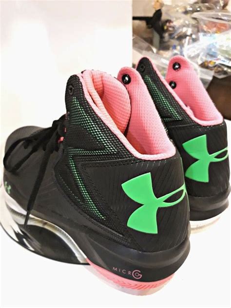 UNDER ARMOUR HIGH TOP SNEAKERS Micro SHOES RETRO STYLE NEON BLACK PINK ...