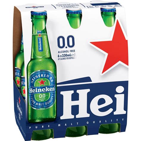 Heineken Alcohol Free Pure Malt Lager Bottles 330ml X6 Pack | Woolworths