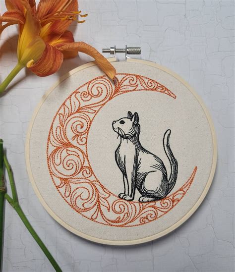 Cat Embroidery Hoop Art - Etsy