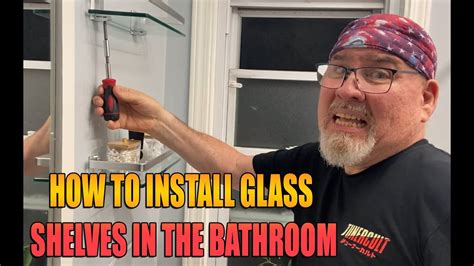 How to install glass shelves in the bathroom - YouTube