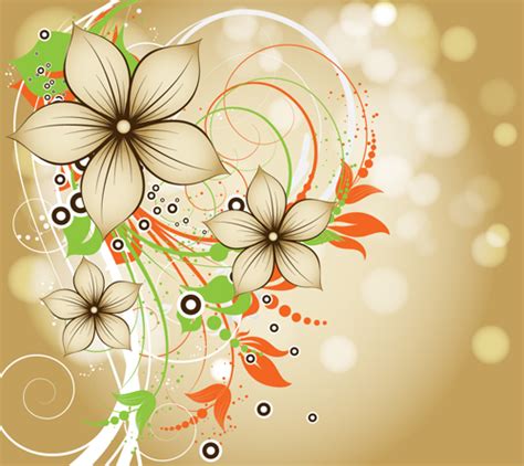 Elegant abstract flower vectors graphics 12 free download