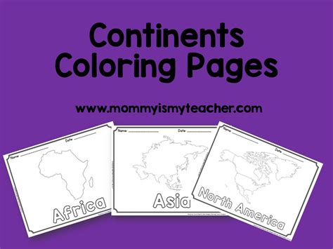 Seven Continents Coloring Pages