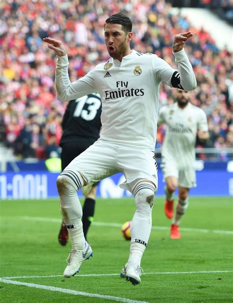 Sergio Ramos of Real Madrid celebrates after scoring his team's ...