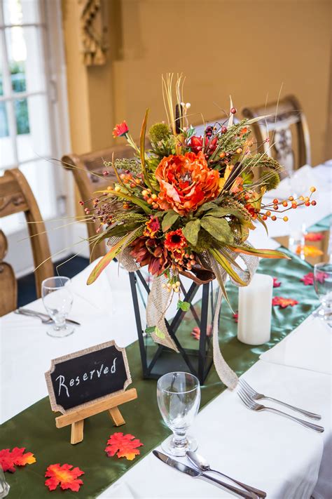 Rustic Fall Lantern Centerpieces