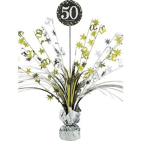 50th Birthday Spray Centerpiece 2 3/4in x 18in - Sparkling Celebration | 50th birthday party ...