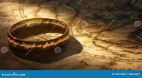 Ring of Power from Lord of the Rings Stock Photo - Image of golden ...