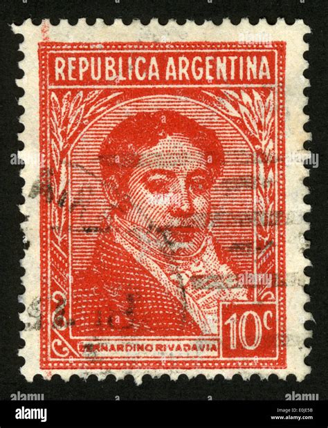 ARGENTINA - CIRCA 1935: A stamp printed in Argentina shows the first ...