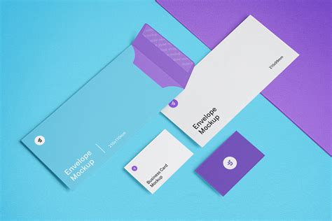 Envelope and Business Card Mockups