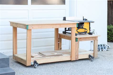 Simple DIY Mobile Workbench From 2x4s Woodworking | atelier-yuwa.ciao.jp