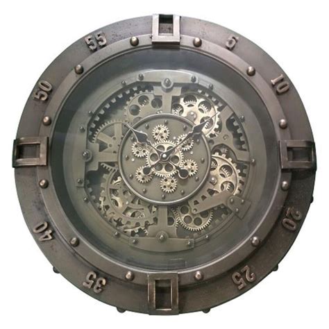Large Steampunk Gears Wall Clock Urban Loft - Vintage Industrial - 24" | Gear wall clock, Wall clock