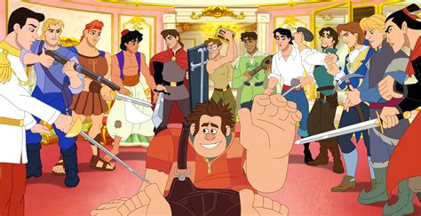 Ralph meets the Disney princes by Lunamidnight1998 on DeviantArt