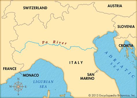 Elbe River On European Map