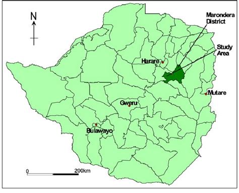 Location map of study area (Kamangira village) in Marondera district,... | Download Scientific ...