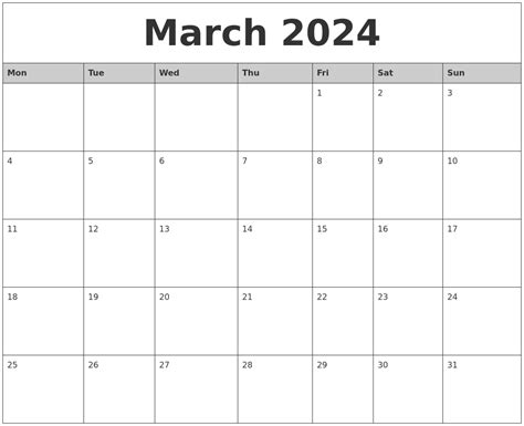 Free 2024 March Calendar Printable Online - December 2024 Calendar With Holidays