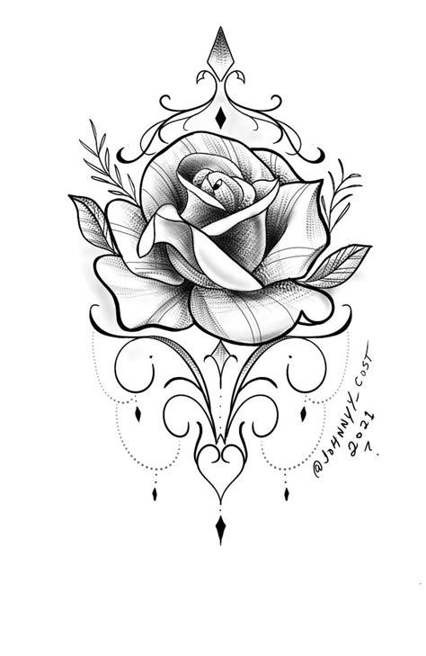 rose tattoo sketch designs - Exuberant Vlog Ajax