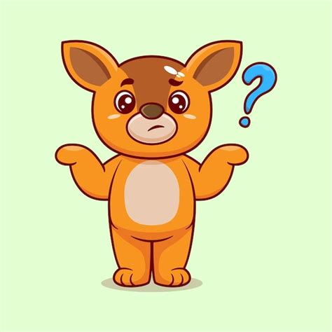 Premium Vector | Cute baby deer confused cartoon vector icon illustration