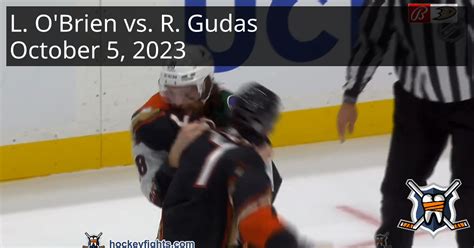 Liam O'Brien vs. Radko Gudas, October 5, 2023 - Arizona Coyotes vs. Anaheim Ducks | HockeyFights