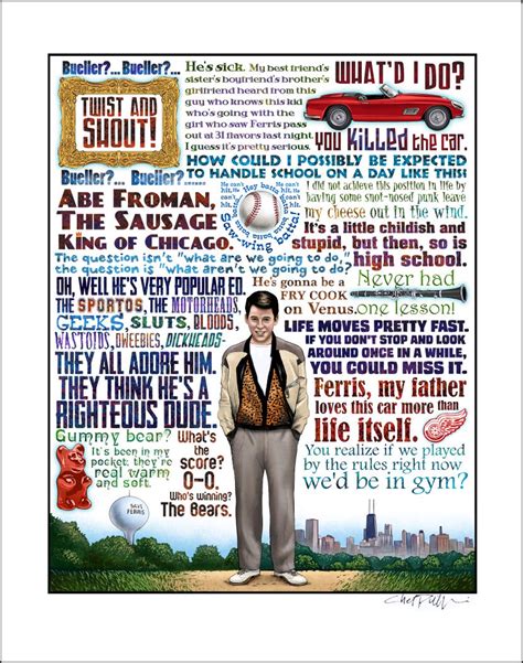 Life Moves Pretty Fast Ferris Bueller's Day off Tribute - Etsy | Ferris bueller, Life moves ...