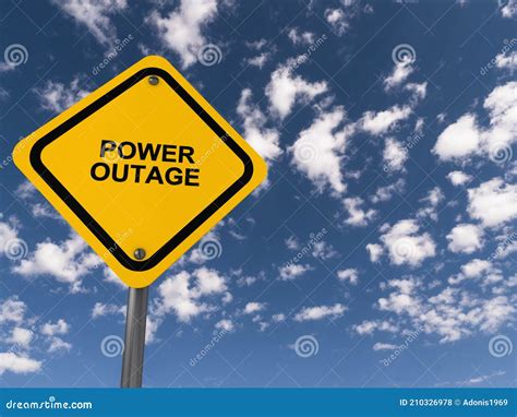 Power outage traffic sign stock photo. Image of black - 210326978