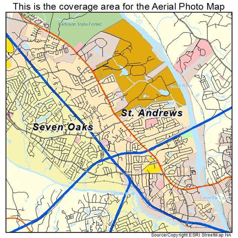 Aerial Photography Map of St Andrews, SC South Carolina