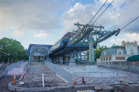 Walls Removed Around Disney Skyliner Station at Epcot's International ...