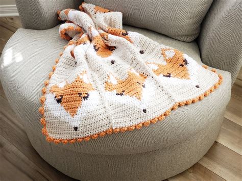 Fox Crochet Pattern Crochet Baby Blanket Foxes Fox Baby | Etsy