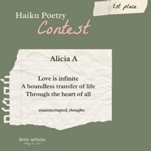 little infinite Haiku Poetry Contest Winners 2023 - Little Infinite