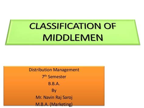 Marketing channel middlemen