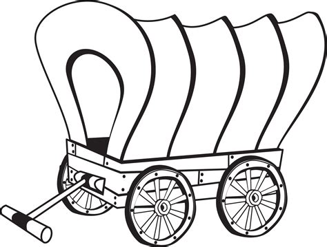 Covered Wagon Coloring Page - Coloring Home