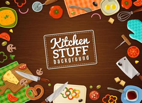 Cooking Background With Kitchen Stuff 477941 Vector Art at Vecteezy