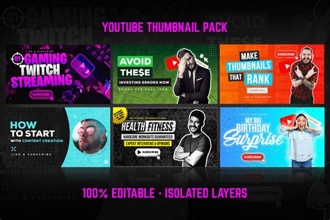 Download Free Youtube Thumbnail Photoshop Template Ps - vrogue.co