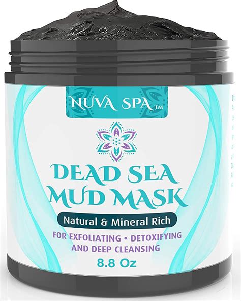 Amazon.com: Nuva Spa: Dead Sea Mud Mask for Face Acne, Oily Skin & Blackheads – Wash-Off Dead ...