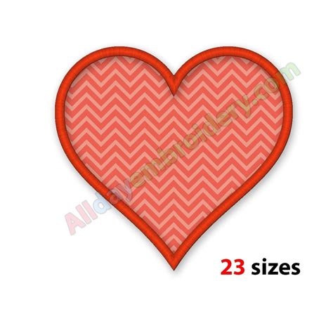 Heart Embroidery Design. Machine embroidery design. Applique design ...