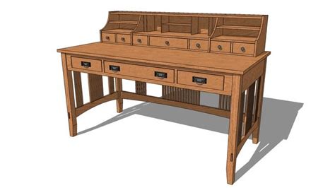 Mission Style Desk Plans - WoodWorking Projects & Plans