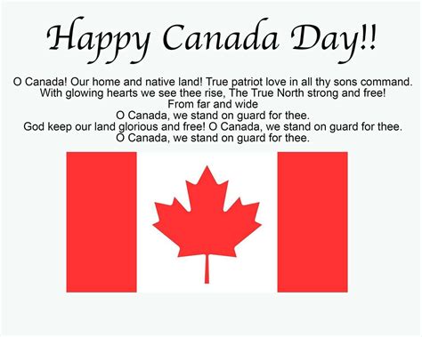 Download Canada National Anthem Lyrics And Flag Wallpaper | Wallpapers.com