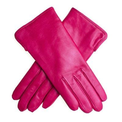 Ladies Leather Gloves, Pink Cashmere Lined Leather Gloves | Leather ...