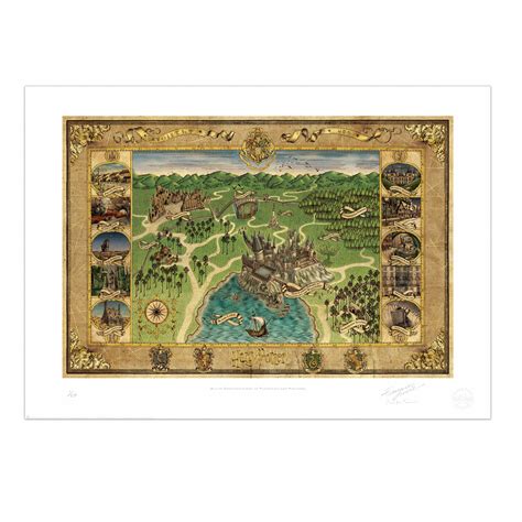 Map of Hogwarts School of Witchcraft and Wizardry - MinaLima