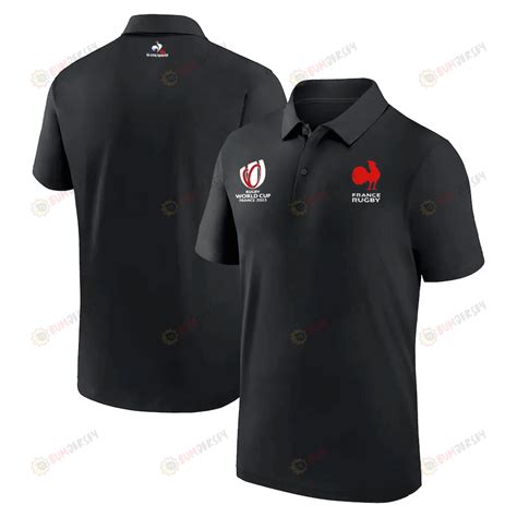 France Rugby World Cup 2023 Polo Shirt - Black, Men - Ausouls