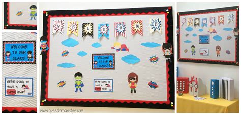 Classroom Bulletin Board Ideas: Fabric Covered Board - Speech Room Style