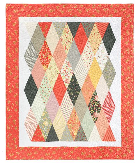 Diamond Quilt Pattern Free Gone Aussie Quilting: Bordered Diamond Quilt Finish - Quilt Pattern Ideas