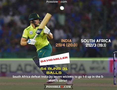 Ind vs SA 1st T20 Highlights: South Africa beat India by 7 Wickets