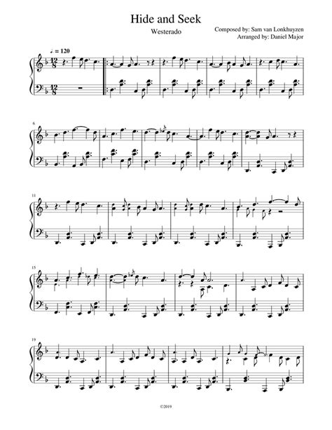 Hide and Seek - Westerado Double Barreled Sheet music for Piano (Solo ...