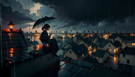 Anime Girl Disconnected to City Wallpaper, HD Artist 4K Wallpapers, Images and Background ...