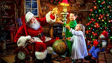 Download Child Santa Magical Holiday Christmas 4k Ultra HD Wallpaper