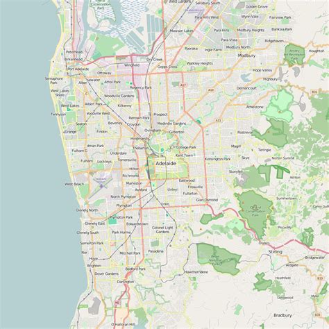 Editable City Map of Adelaide – Map Illustrators