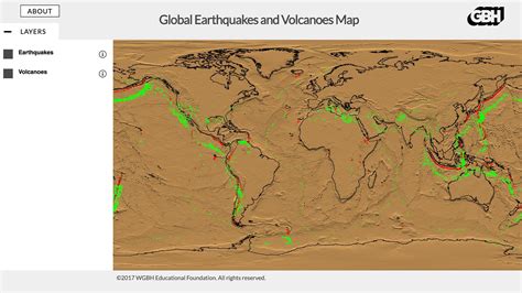 Earthquakes And Volcanoes Map