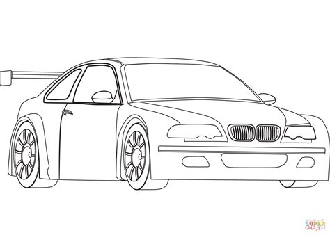 BMW Race Car coloring page | Free Printable Coloring Pages