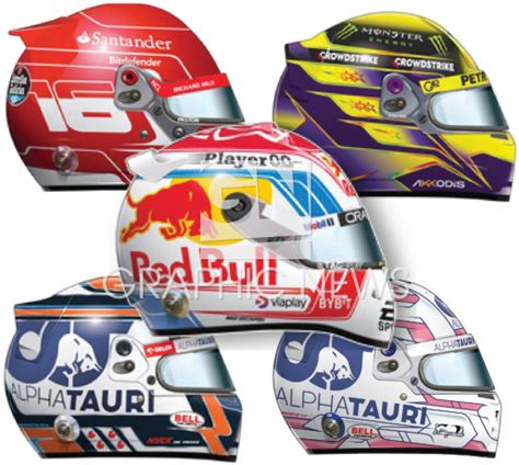 F1: Drivers’ helmets 2023 (3) infographic