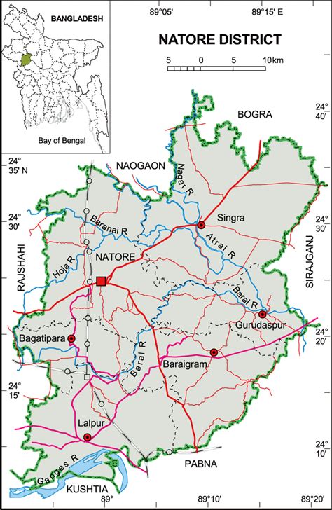 District Map of Natore - Heritage of Natore