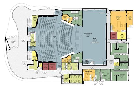 Glenn Massey Theater | Auditorium plan, Auditorium design, Floor plans